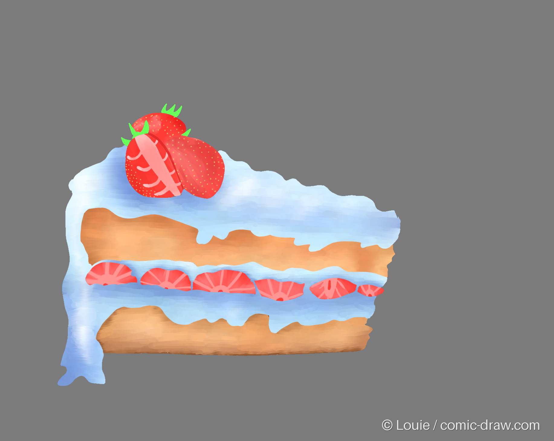 glazed strawberry cake