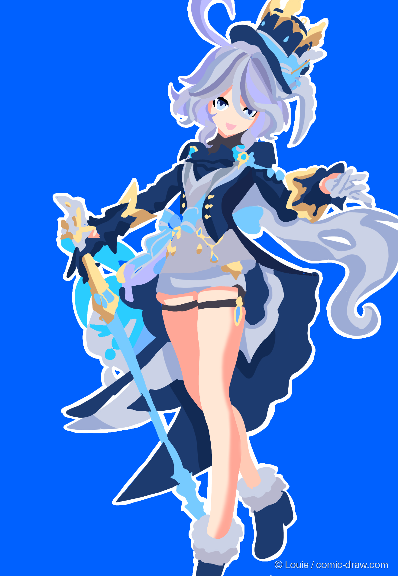 Furina full body drawing
