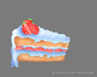 glazed strawberry cake