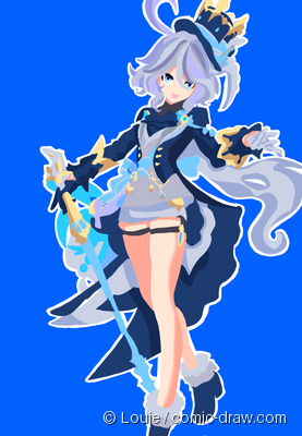 Furina full body drawing