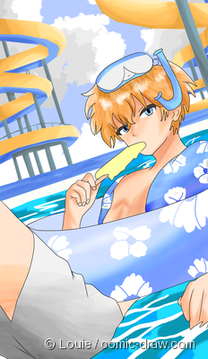 At the pool
