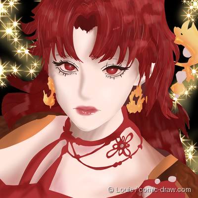 red haired chinese girl