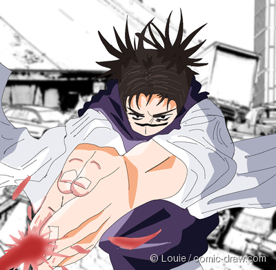 Choso piercing blood